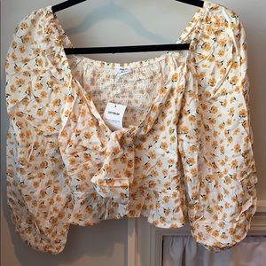 jessie tie front blousen sleeve blouse